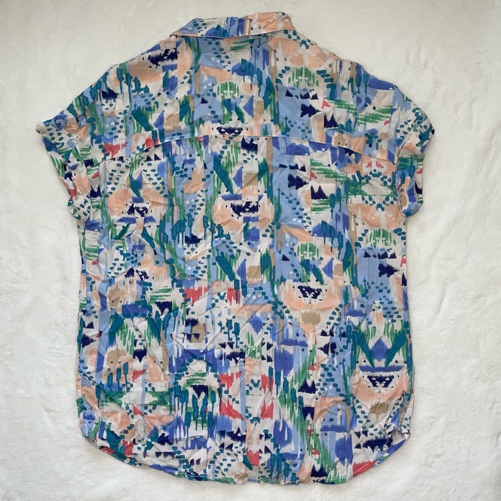 Beachlunchlounge Multicolor Abstract Button Down … - image 2